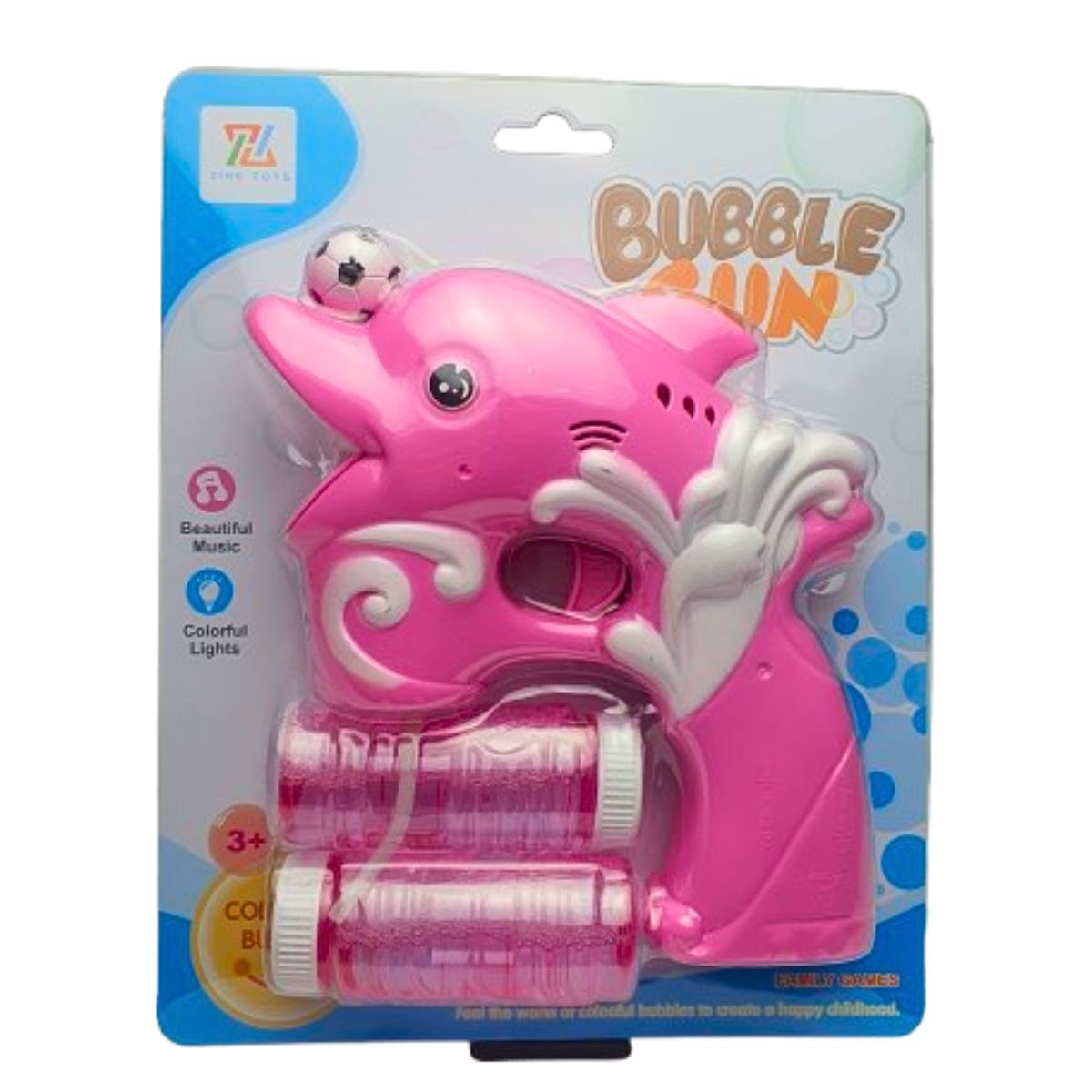 Brinquedo Pistola Lança Bolha Golfinho Rosa Com Som E Luz Brinquedo Pistola Lança Bolha Golfinho Rosa Com Som E Luz